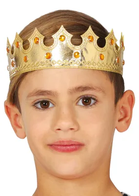 Immagine prodotto di Cavaliere  Reale Fantasia  brillare gemme Bambini Natale Capodanno Medievale Fiaba Regina Festive Costume Accessorio Giocattolo, Colore: Oro