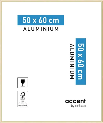 Zdjęcie produktu dla accent by nielsen Aluminium Bilderrahmen Accent, 50x60 cm, złoty