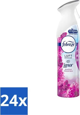 Obrázek produktu pro Febreze Amethyst pokojový sprej – svěží květinová vůně – 300 ml – výhodné balení – 24 kusů