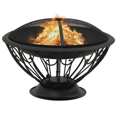 Obrázek produktu pro The Living Store Ohniště s pohrabáčem 75 cm XXL ocelové
