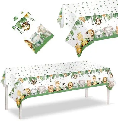 Immagine prodotto di Tovaglia "Wildnis" - Quadrata - Compleanno per bambini - 108 x 180 cm