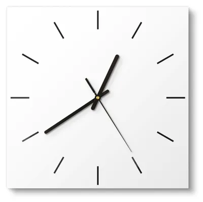 Produktbild von DEQORI Glasuhr 30x30 cm Modern 'Weiß' Wanduhr Glas Uhr Design leise Küchenuhr
