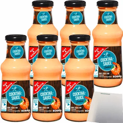 Produktbild von Gut & Günstig delikate Cocktail-Sauce 6er Pack (6x250ml Flasche) + usy Block