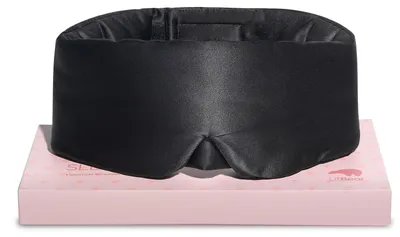 Immagine prodotto di Mascherina per dormire in seta, ideale per chi dorme su un lato, con fascia regolabile