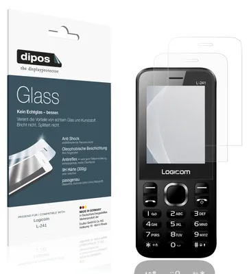 Zdjęcie produktu dla 2 folie ochronne matowe do Logicom L-241 - folia antywstrząsowa 9H, folia szklana dipos wykonana z tworzywa sztucznego