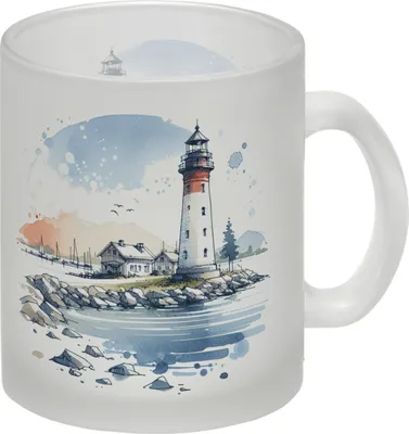 Produktbild von Leuchtturm Glas Tasse