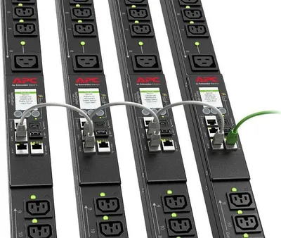 Zdjęcie produktu dla APC APDU9981EU3, Przełączane, 0U, Trójfazowy, Pionowa, Czarny, LCD