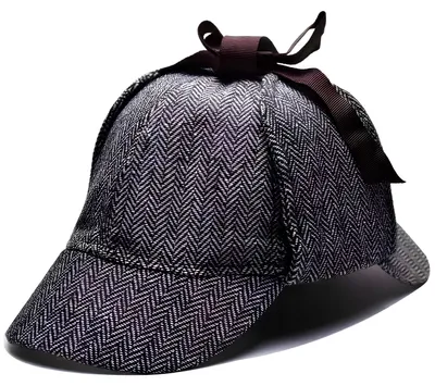 Obrázek produktu pro Přilba Sherlocka Holmese, lovec jelenů 55 cm, klasická detektivní přilba s kšiltem, ideální pro cosplay a kostýmy