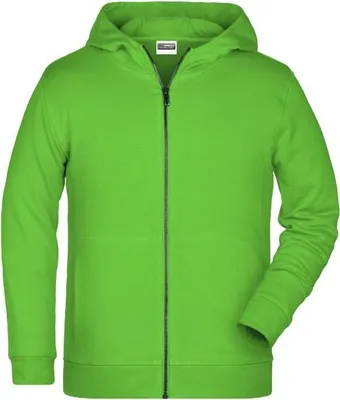 Produktbild von Sweat-Jacke mit Kapuze und Reißverschluss lime-green, Gr. L