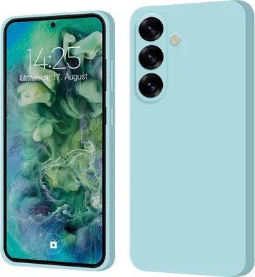 Produktbild von Hülle für Samsung Galaxy S25+ Case Cover Bumper Smartphone Softgrip Schutzhülle Farbe: Hellblau