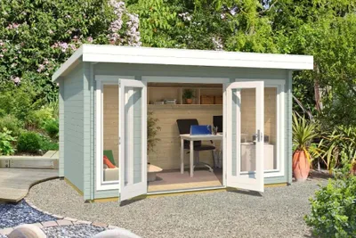 Produktbild von Gartenhaus Outdoor Life Dorset 1 inkl. Fußboden 430 x 320 cm schwedenrot