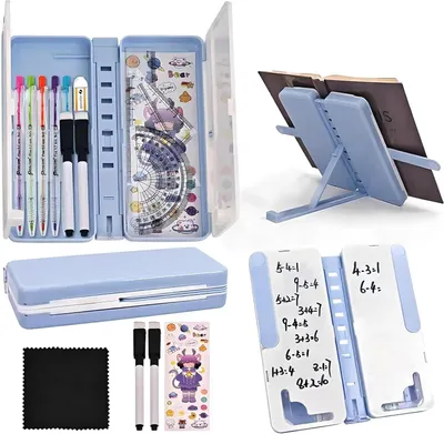 Productafbeelding van Grote pennenbak, esthetisch design, met whiteboard, geschikt voor school en kantoor