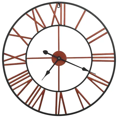 Immagine prodotto di vidaXL Orologio da parete in metallo 58 cm rosso