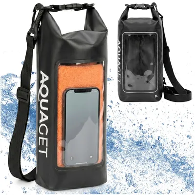 Productafbeelding van Drybag | Waterdichte Tas | 2 Liter | Zwart//Oranje