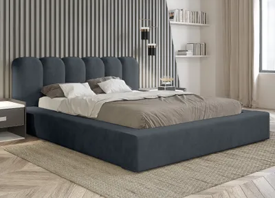 Produktbild von Polsterbett 180x200 mit bettkasten DALLAS (Farbe: anthracite - DITRA NEW 11)