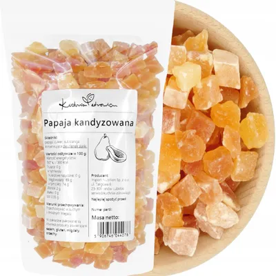Produktbild von Papaya Würfel 500 g Kandiert Trockenfrucht Snack Dessert Backen
