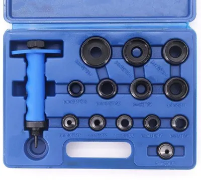 Productafbeelding van Famanu set van 14 stuks voor het maken van gaten in leer – gatgroottes van 5-35 mm, met handgreep