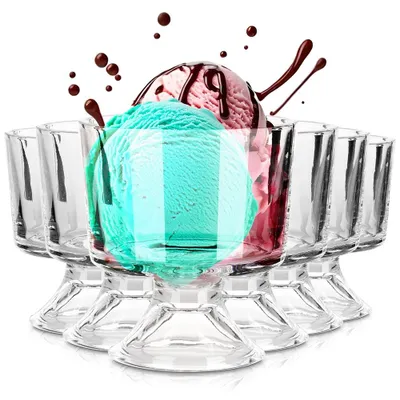 Produktbild von 6x Glasbecher auf Ständer für Eisdesserts 290 ml