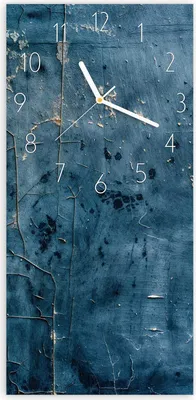 Produktbild von Wanduhr aus Glas mit Motiv Verwitterte Wand- 30 x 60 cm - inkl. Aufhängesystem