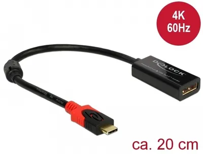 Produktbild von Delock DisplayPort Adapter für einen USB Type-C Monitor 4K 60 Hz