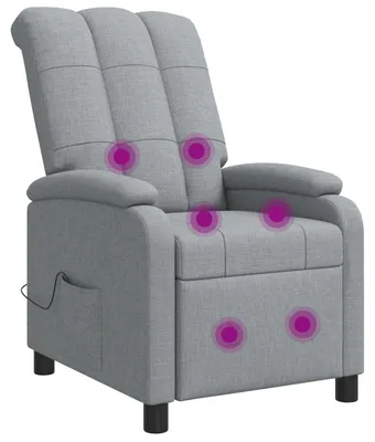 Zdjęcie produktu dla Fotel do masażu Relax, jasnoszary, obicie materiałowe
