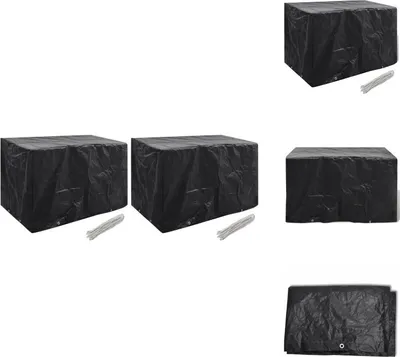 Zdjęcie produktu dla vidaXL Pokrowce na meble ogrodowe 2 szt. 8 oczek 140x70x90 cm - Pokrowce ochronne na meble ogrodowe