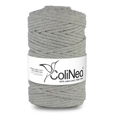 Immagine prodotto di ColiNea, cordino in cotone con anima in cotone, intrecciato, 5mm, 100m, grigio