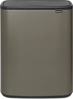 Obrázok produktu pre Brabantia Bo Touch Bin, 60 L, Obdĺžnikový, Plast, Čierna, Platinová, Plast, 545 mm