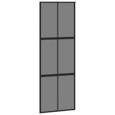 Produktbild von vidaXL Schiebetür Schwarz 76x205 cm Hartglas und Aluminium