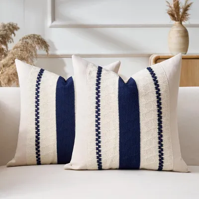 Obrázek produktu pro Sada 2 Boho povlaků na polštáře 45x45 cm - Moderní dekorace pro obývací pokoj