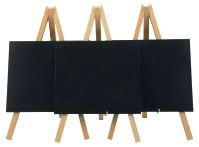 Productafbeelding van Securit® 3x mini tafelkrijtbord met ezel in beuken