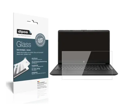 Produktbild von 1x Schutzfolie für HP Notebook 15 Zoll gw0542ng - Anti-Shock 9H Folie dipos Glass Kunststoffglas