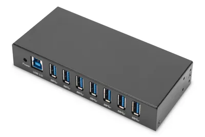 Obrázek produktu pro Digitus DA-70258-1, USB 3.2 Gen 1 (3.1 Gen 1) Type-B, USB 3.2 Gen 1 (3.1 Gen 1) Type-A, 5000 Mbit/s, Černá, Kov, 15 kV