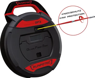 Obrázok produktu pre RUNPOTEC GF3, Ø 3 mm, bez merača metrov, 30 m, nástroj na vťahovanie káblov pre rúrky s priemerom 10–50 mm, 1 ks.