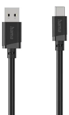 Produktbild von Hama 00201812, 2 m, USB A, USB C, USB 2.0, 0,48 Gbit/s, Schwarz