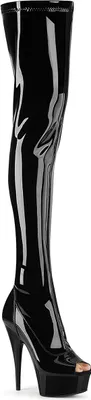 Produktbild von DELIGHT-3011 Damen Boots von Pleaser, Schwarz EU 44, US 14