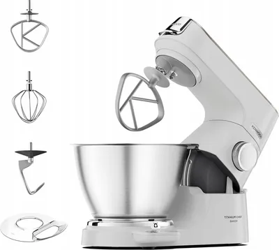 Zdjęcie produktu dla Kenwood KVC65.001WH, 5 l, Stal nierdzewna, Biały, Obrotowy, 2 kg, 2,18 kg, 12 jaj.