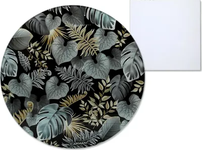 Imagen del producto de Plato de vidrio redondo - Flores (CARMANI)