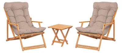 Image de Biagio - Ensemble Salon de Jardin, Marron, 2 Places