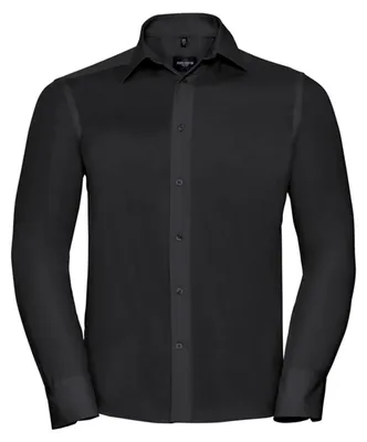 Produktbild von Russell Collection - "Ultimate" Hemd Bügelfrei für Herren Langärmlig LT4638 (4XL) (Schwarz)