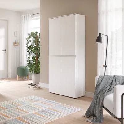 Produktbild von Mehrzweckschrank >Scarpa< in Weiß - 70x175x37cm (BxHxT)