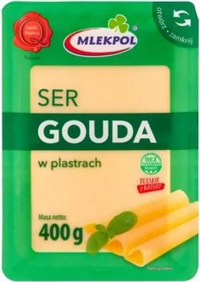 Immagine prodotto di Ser Gouda wędzona w plastrach Mlekpol 150 g