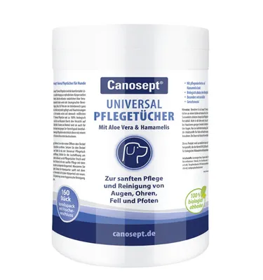 Produktbild von Canosept Universal Pflegetücher für Hunde 160 Stück