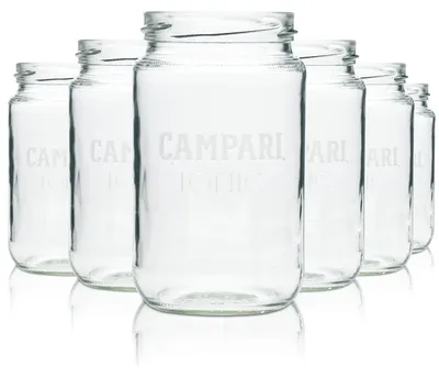 Produktbild von 6x Campari Glas Jar 0,3l Tonic Longdrink Cocktail Einmach Gläser Spritz Gastro