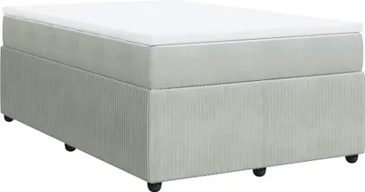 Obrázek produktu pro vidaXL Skříňová postel s matrací světle šedá 120x190 cm sametová