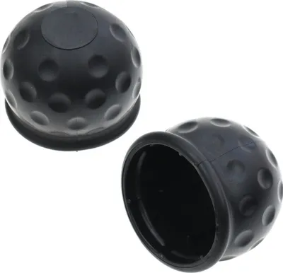 Obrázek produktu pro 2 x ochranná krytka přívěsného vozíku gumová | Krytka AHK ve tvaru golfového míčku | Krytka krytu přívěsného zařízení černá | Ochranná krytka koule | Univerzální kryt pro přívěsné vozíky | Odolný proti povětrnostním vlivům