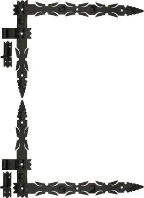Obrázek produktu pro KOTARBAU® Ozdobný kovaný závěs 800x460 mm Sada 2x závěs + 2x držák pro branky