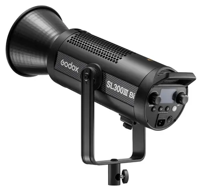 Zdjęcie produktu dla Godox SL300IIIBi studyjna lampa wideo LED, 330 W, mocne światło fotograficzne, 2800 KšC6500 K, możliwość ściemniania, 9 efektów świetlnych FX, CRI96, TLCI97, mocowanie Bowens, pilot APP do domowego studia, transmisji na żywo, portretów, fotografii ślubnej