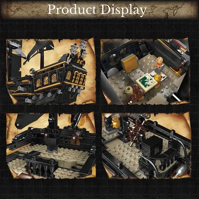 Produktbild von Mould King Schwarzes Piratenschiff Modellbaukasten 13199