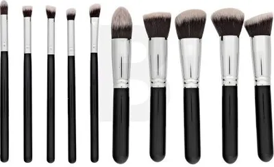 Obrázek produktu pro MIMO Makeup Brush Set Kabuki Black 10 Pcs sada štětců